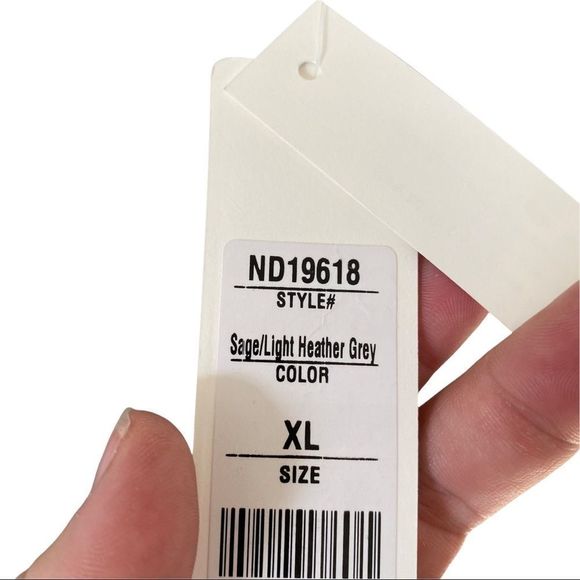 NWT ANDREA JOVINE SAGE/HEATHER GREY WRAP SWEATER cardigan SIZE XL - Picture 7 of 7